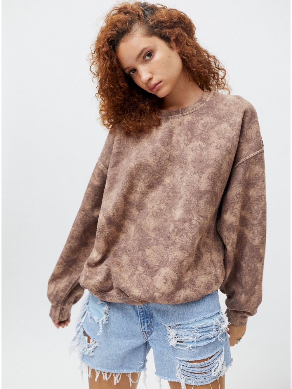 Urban Outfitters Rose Dye Crewneck Sweatshirt